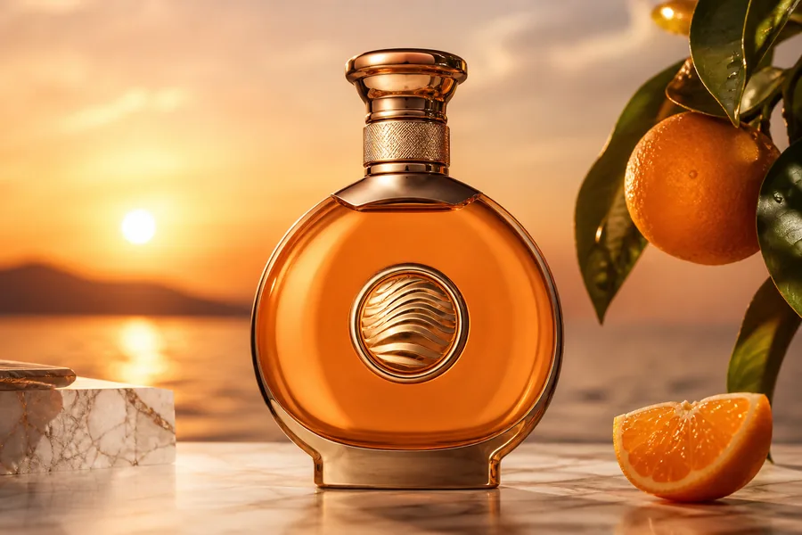 Tarjeta Mandarin naranja cantimplora